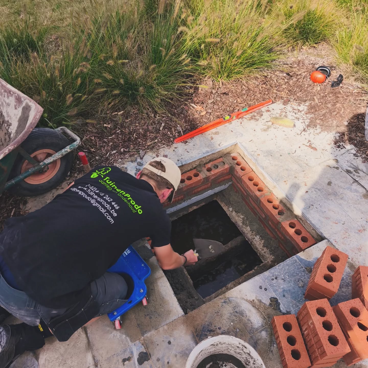 Septische put - Metselwerk in uitvoering